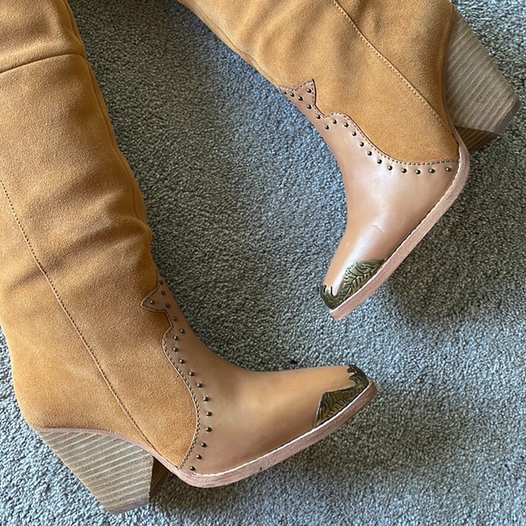 FESTIVAL BOOTS 👢 SPELL 👢evie over the knee fringe boots NWT - Picture 12 of 12